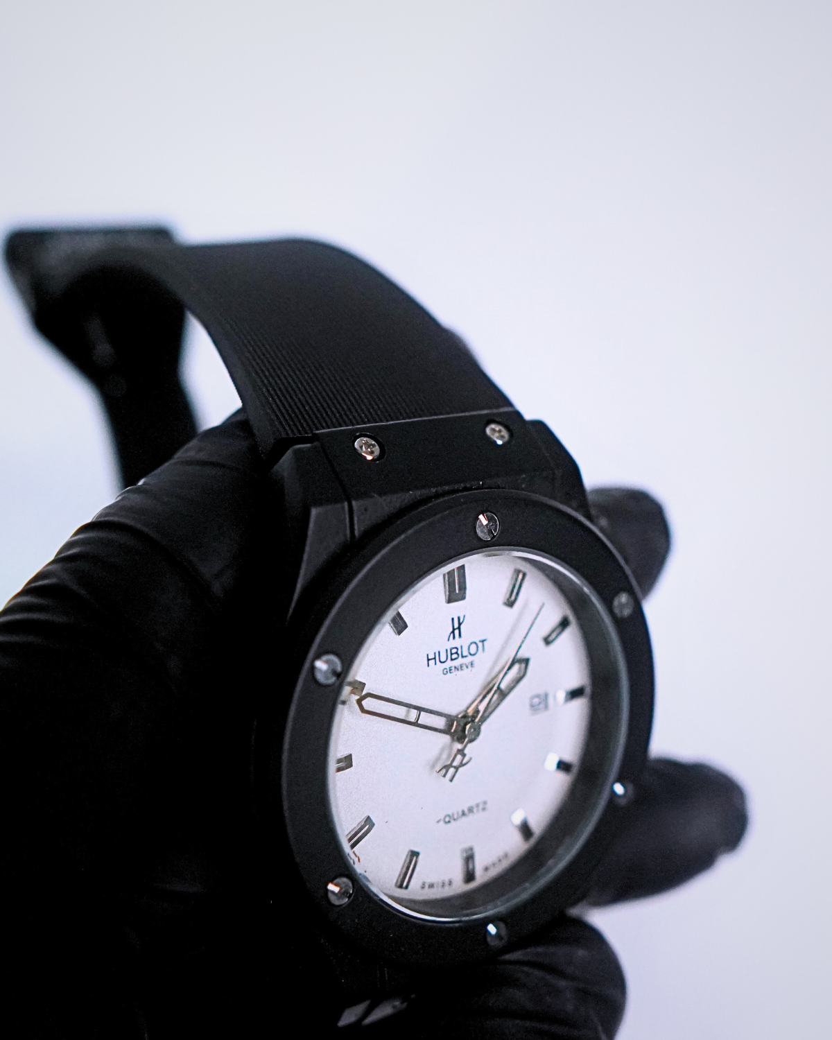 Chronograph Black Magic – Full Black Quartz Watch | Hublot-Inspired Luxury Style