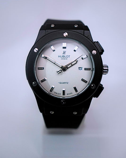 Chronograph Black Magic – Full Black Quartz Watch | Hublot-Inspired Luxury Style