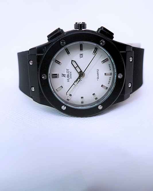 Chronograph Black Magic – Full Black Quartz Watch | Hublot-Inspired Luxury Style