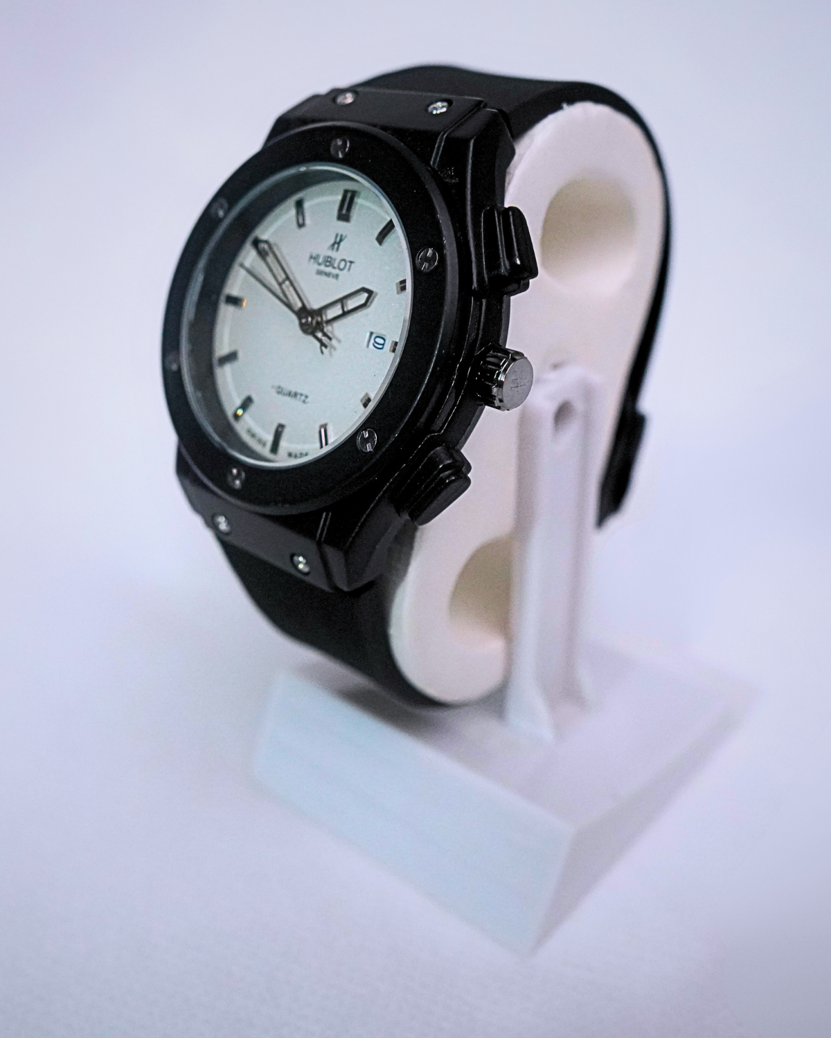 Chronograph Black Magic – Full Black Quartz Watch | Hublot-Inspired Luxury Style