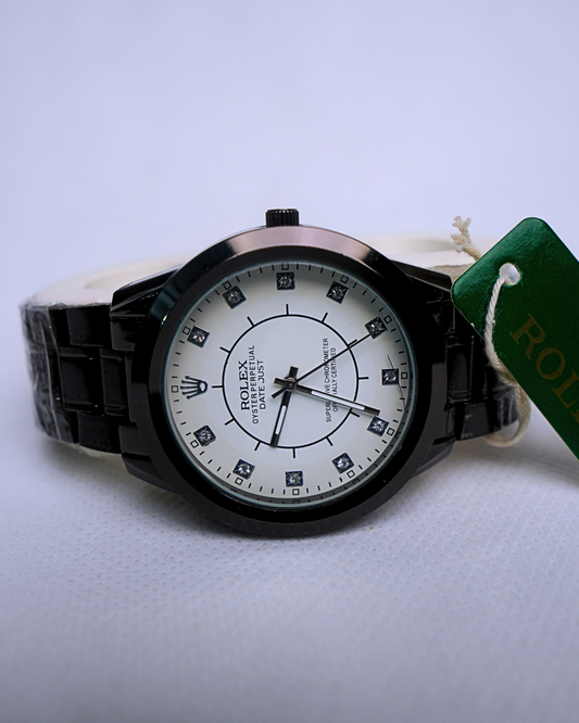Rolex Oyster Perpetual Datejust Inspired Watch – Black & White Edition