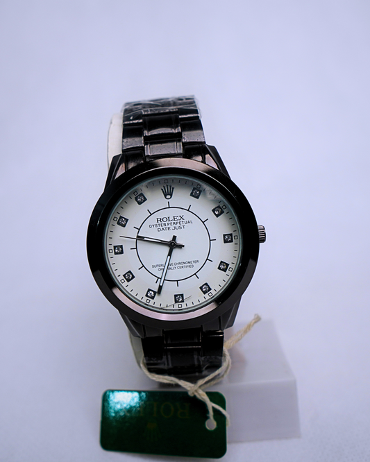 Rolex Oyster Perpetual Datejust Inspired Watch – Black & White Edition